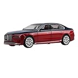 1:24 Passend für BMW I7 G70 M70L Luxuslimousine, Mini-Auto aus Metalldruckguss, inklusive Batterien(Red)