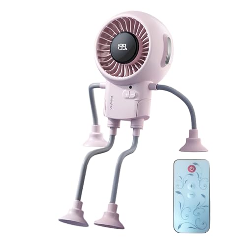 Ventilateur robot USB rechargeable 199 vitesses à ventouse