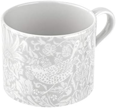 Spode PUMA8726-XG William Morris Strawberry Thief and Willow Bough Mugs, Set of 2, Ceramic, Grey