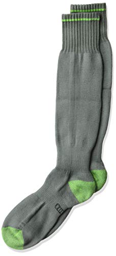 Eurosock Snow Base Junior Ski Socks, X-Small, Gray/Green