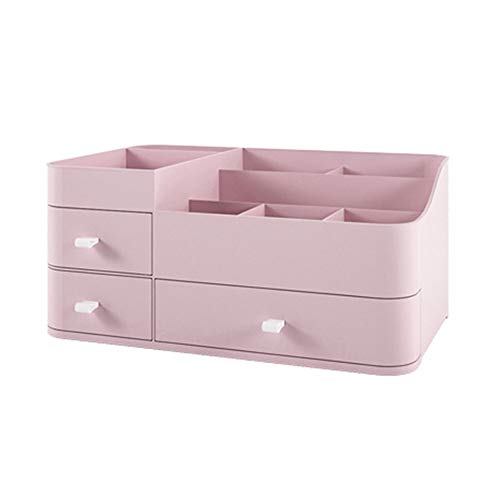 Preisvergleich Produktbild Großer Kapazitäts-Make-up Organizer kosmetische Aufbewahrungsbehälter-Schublade Hautpflege-Halter schön Kosmetik Organiser (Color : Pink)