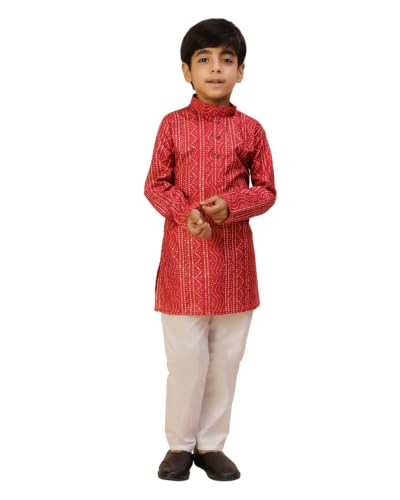 Image of Pro-Ethic Style Developer Kids Boys Kurta Pyjama Set, Festive, Ethnic Wear Set, Cotton, Striped Print (S-295)