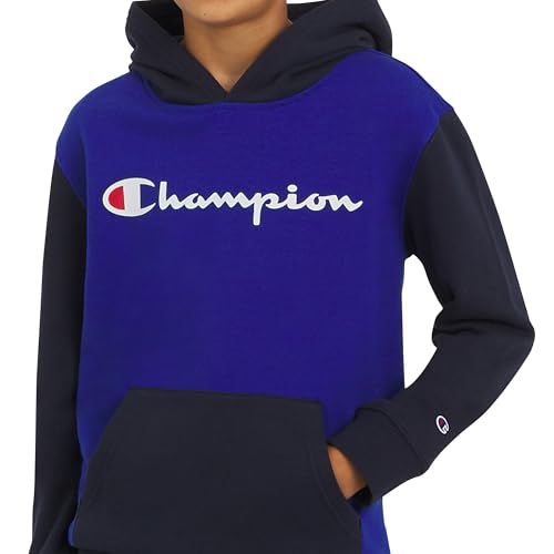 Champion Boys Fleece Hoodie Color Block Hooded Sweatshirt with Kangaroo Pockets and Ribbed Cuffs - image 3