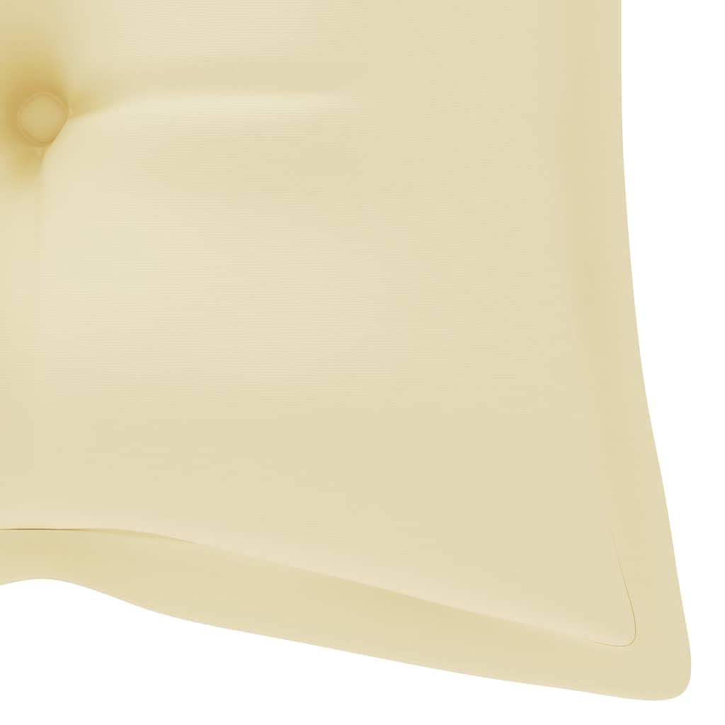 vidaXL Składana ławka ogrodowa z poduszką, 118 cm, bambusowa
