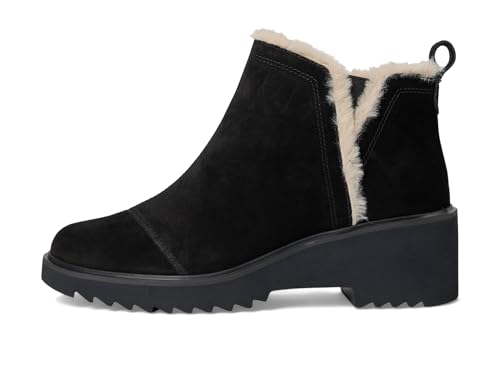 Image of TOMS Women's Maude Wedge Boot, Leather Upper, OrthoLite Insole, Side Zip, Lightweight