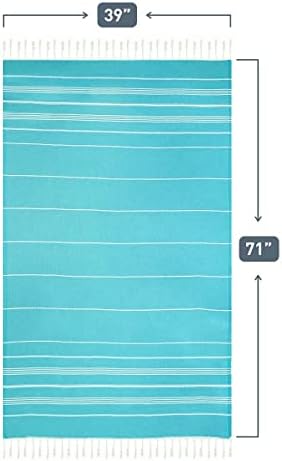 HAVLULAND Turkish Beach Towel, Oversized 72x40, Turkish Cotton, Set of 6 - 2