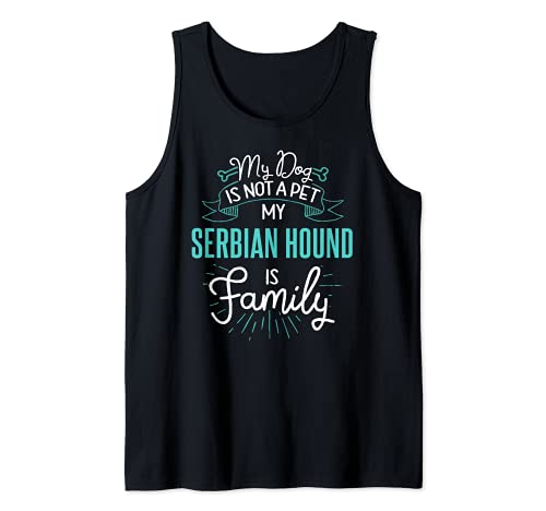 Cute Serbian Hound Design Family Dog Giftn Tank Top, Black