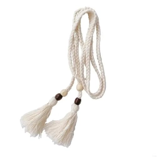 Braided Knotted Waist Belt 15PCS Women's Braided Knot Waist Rope - Fabric Belt with Tassels For clothes3