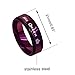 Uloveido Fashion 2-Tones His Queen Ring, Black Purple, Matching Couples Wedding Band Engagement, Lovers Valentines Jewelry Gifts Y1314 (size 6)