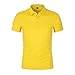 Produktbild Short-Sleeved Shirt Lapel Polo 40 fine Mercerized Cotton Lycra Pique Summer Clothes Unisex DIY Logo,Yellow,L