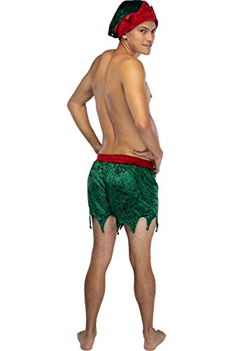 INTIMO Mens' Elf Boxer Shorts w/Hat Crushed Velvet Underwear3