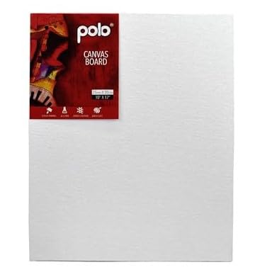 Polo Canvas Board 25 x 30 cm | Pack of 2 | Artist-Grade Canvas Panel,