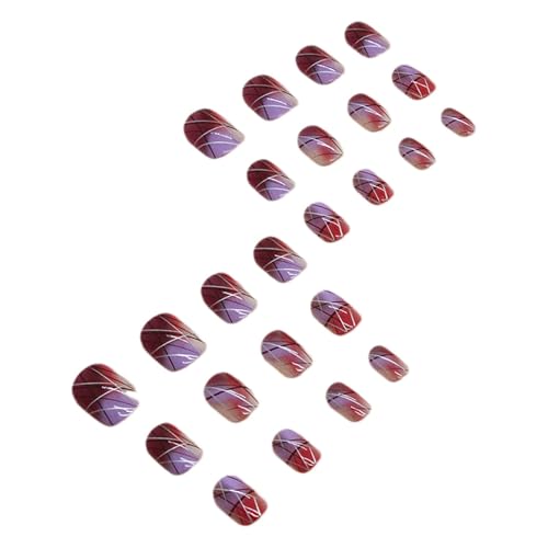 ショート スクエア ネイル プレス,ネイル ショート スクエア | スクエアネイルチップ - ソフトジェルフェイクネイル再利用可能なキット、ネイルアート用の爪やすり付き、簡単に貼り付け、長持ちする美しいデザイン。