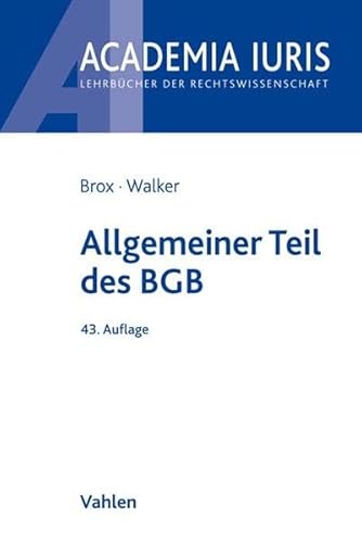 Preisvergleich Produktbild Allgemeiner Teil des BGB