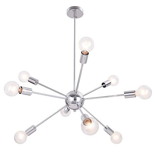 Preisvergleich Produktbild Lingkai Pendelleuchte Sputnik Modern Kronleuchter Kreative Hängeleuchte Loft 9 E27 Lampenfassung Metall für Esszimmer Wohnzimmer Küche Restaurant usw