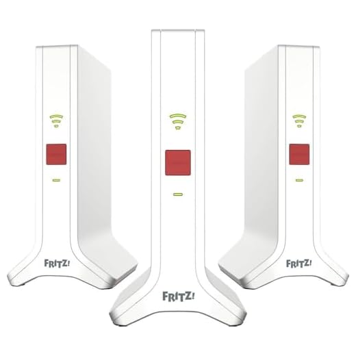 Fritz!Mesh Set 4200 3er-Set (3X Fritz!Repeater, ideal für Internetrouter oder Glasfasermodem (ONT), WLAN-Abdeckung für 5-7 Räume, Triband Wi-Fi 6 mit bis zu 4.200 MBit/s, deutschsprachige Version)