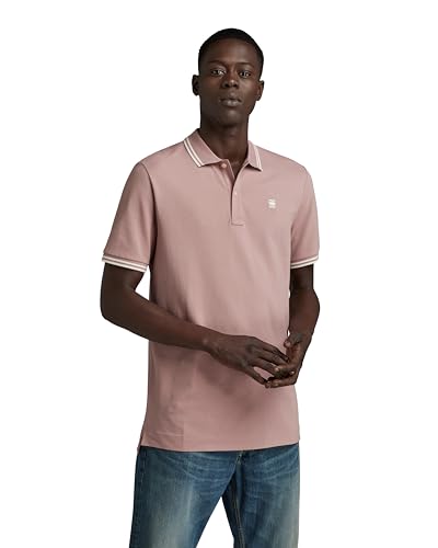 G-Star Raw Polo Dunda Slim Stripe Para Hombre, Púrpura Lt Berry Mist D17127-5864-8147 , M G-Star Raw Polo Dunda Slim Stripe Para Hombre, Púrpura Lt Berry Mist D17127-5864-8147 , M