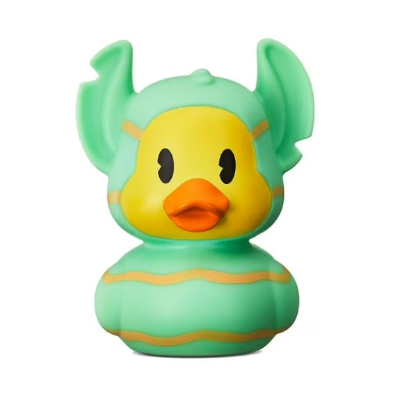 Just Play, Juguete de baño de pato de goma con puntada de Pascua verde, 3 pulgadas