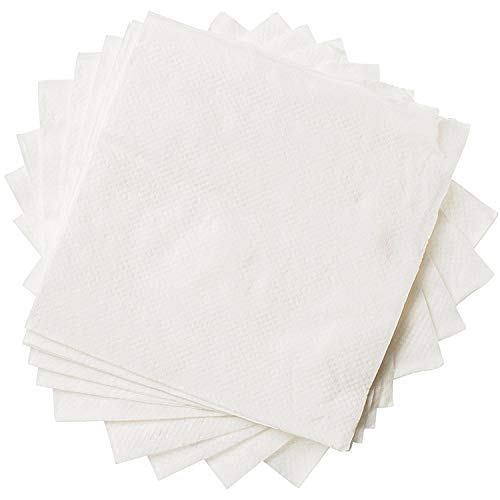[500 Pack], White Beverage Napkins 1-Ply Bulk Cocktail Napkins, Restaurant Bar Paper Napkins…