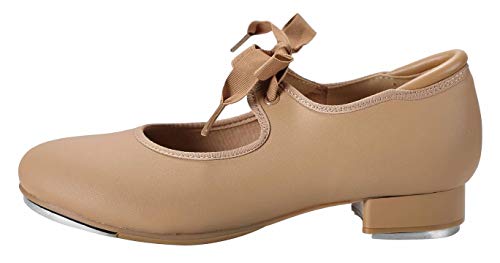 Linodes Unisex PU Leather/Patent Ribbon Tie Tap Shoe Dance Shoes for Women and Men's Dance Shoes-6013