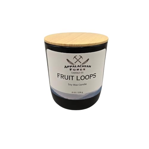 Fruit Loops Scented Soy Candle, Dye-Free, 8 Ounce