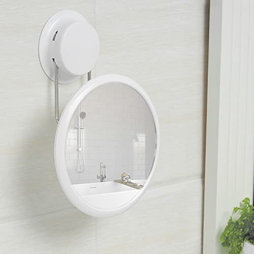 Softfree Fogless Shower Mirror For Shaving With Razor Holder, 6-Inch Strong Suction Wall Hanging Mirror 360-Degree Rotating, Detachable Handheld Anti-Fog Makeup Mirror For Bathroom Wall #TOP7