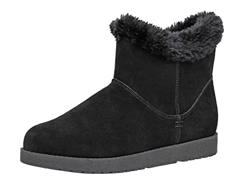 CUSHIONAIRE Women's Hethrow Genuine Suede pull on boot +Memory Foam & Wide Widths Available