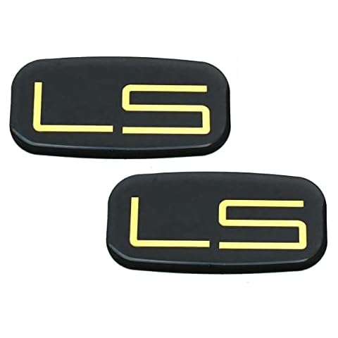 2Pcs LS Cab Emblems 3D Badge Logo Roof Pillar Replacement for 99-07 Silverado Tahoe Suburban 15036135 Pickup Truck SUV (Gold) Cover