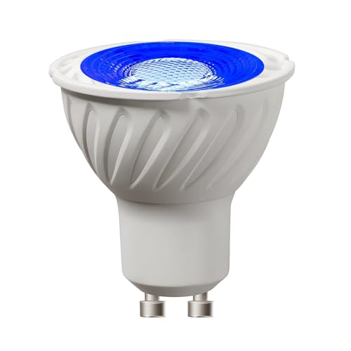 eufeifeiegds GU10 LED電球 85-265V 5W 緑 赤 黄 アンバー色 ムードライト アンビエントライト電球 パーティー雰囲気ライト(Blue)