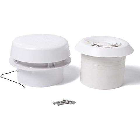 GCDN Ventilation Wall/Ceiling Extractor Fan, Exhaust Fan Ceiling Mounted, 60CFM Ventilation 12V RV Motorhome ABS Caravan Roof Exhaust Fan For Marine boat, Yacht, RV, Trailer, etc.(white) Cover