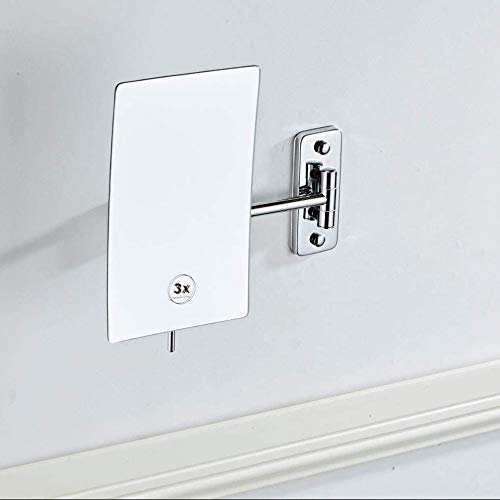 Miroir grossissant de salle de bain 3X avec bras extensible pour voir de près