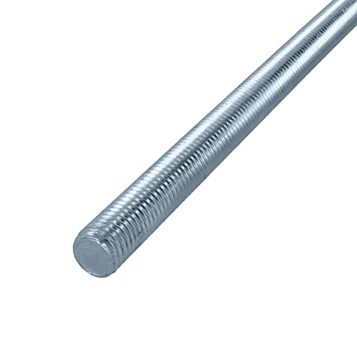 HELPMATE Varilla roscada M10 x 330 mm de acero galvanizado – 2 piezas de varilla roscada métrica completa – Tornillo de rosca con clase de resistencia 4.8 DIN 976