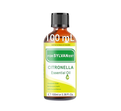 FORSYLVANEST Aceite Esencial de Citronela 100 ml – Para Aromaterapia, Masajes, Baño, Cuidado de la Piel, Jabones y Velas