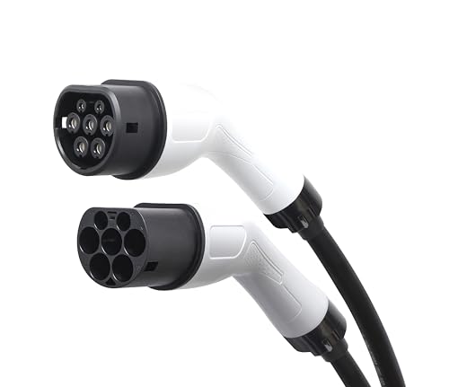 Energenie EV-Ladekabel 11 kW 16 A 3-phasig 8 m | Mennekes Typ 2 Stecker auf Kupplung | IP67 Spritzwassergeschützt