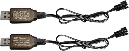 2PCS 7.4V 800mAh USB充電ケーブルSM-3Pプラグコネクタ付き用の リモコン掘削機.トラック.タンク.Huina 1575エンジニアリングカー.ドローン.リモコン船DE43 DE60おもちゃリモコンカー