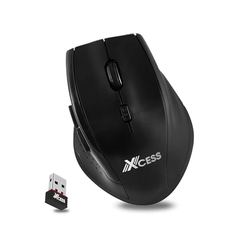 Image of XCESS Wireless Optical Mouse | 1600 DPI | 4 Buttons with DPI Switch | Compact & Lightweight | Soft Click | Universal Compatibility