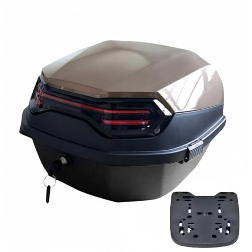 Wayocfei バイク リアボックス トップケース 大容量 44L 簡単脱着 フルフェイス対応 バイクボックス (ブルー8)