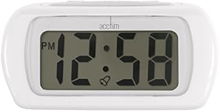 Acctim Auric Digital Alarm Clock Superbrite® Crescendo Alarm Large LCD Display White 12342