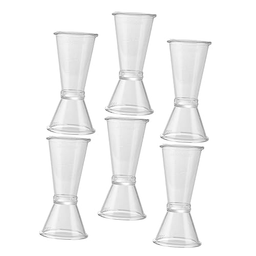 Cabilock Bar Measuring Cup Set Double Sided Jigger Plastic Ounce Cup for Cocktails
