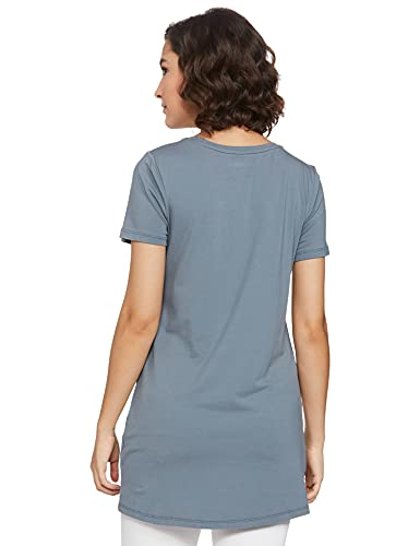 Image of Amazon Brand - Symbol Women's Cotton Stretch Half Sleeve Round Neck Regular Fit T-Shirt (Tunic Length)