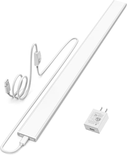 Image of ASOKO 24 inch Plug-in Under Cabinet Lighting, Cool White Workbench Bar