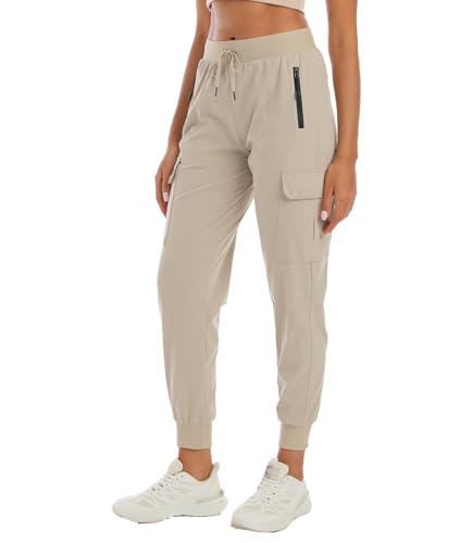 Womens Cargo Pants with Pocket Quick Dry Workout Athletic Joggers Drawstring Travel Casual Outdoor Camping Hiking Pants2