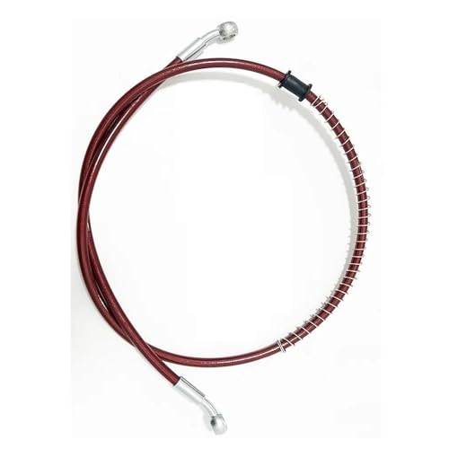 Durite de frein hydraulique moto rouge M10 de 210cm pour flexible d'embrayage universel course