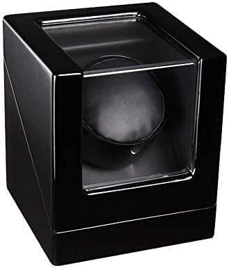 Mechanical Watch Shaker Automatic Single Winder Box PU Leather Pillows Quiet Motor Viewing Windows Piano Paint