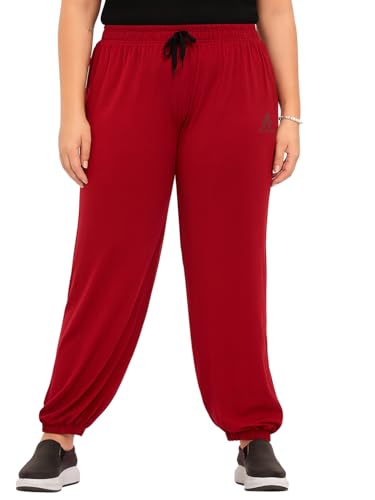 Image of ALZA Women's Cotton Oversized Joggers with Utility Pockets - Loose Fit High Waisted Track Pants for Gym, Yoga & Travel - Lightweight All-Season Lounge Sweatpants