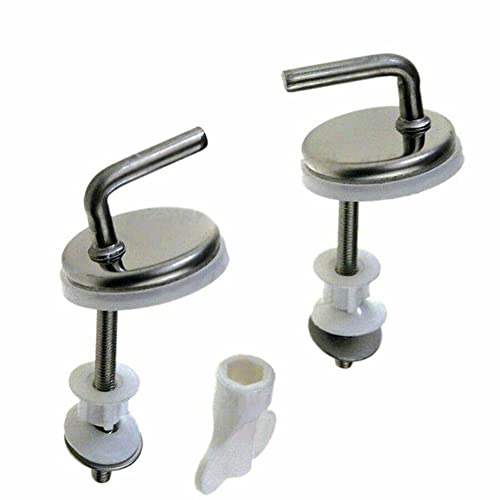 URPIZY Bisagras de tapa de inodoro para asiento de inodoro Fijación de acero inoxidable, bisagras universales de repuesto para inodoro Cover