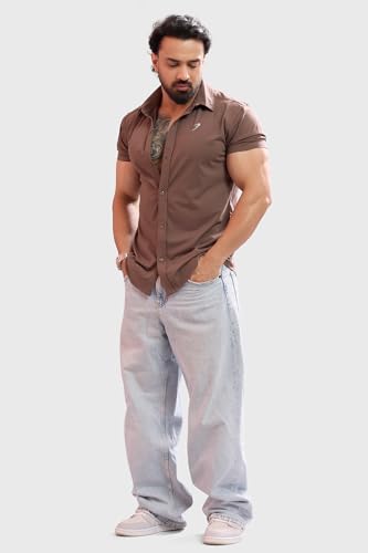 Image of FUAARK Mens Slim Fit Breathable, Lightweight & Stretchable Shirt for Casual wear