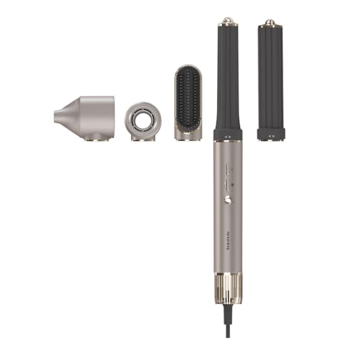 Taurus – Moldeador Airwave Digital Pro 7 en 1 | 5 Cabezales | 1300W | Tecnología Coanda | 12 ajustes | Motor 110,000 RPM | Protección térmica | Ultra Ionic Care | Kit de accesorios completo