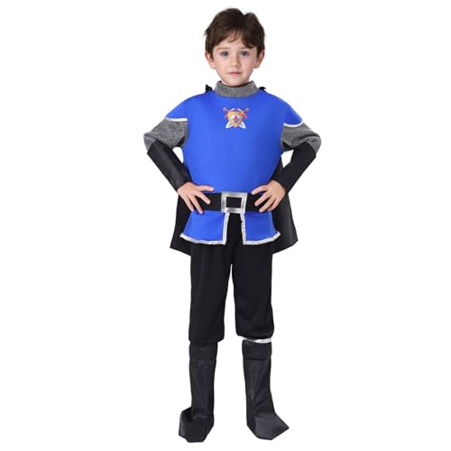 Genérico Disfraz Medieval Niño Traje De Caballero Dragón Para Niños Vestido Elegante Con Mangas De Encaje Y Falda Fluida Para Actuaciones Muy Detallado