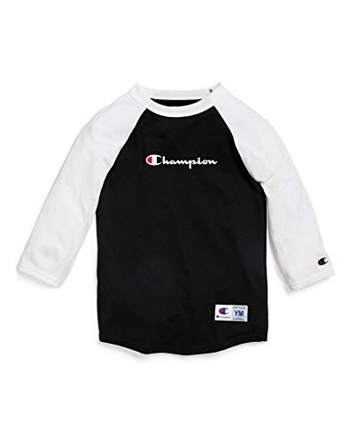 Champion Kids Baseball Tee, XL, Black/White